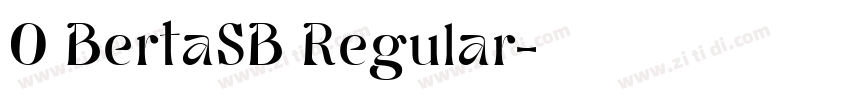 O BertaSB Regular字体转换